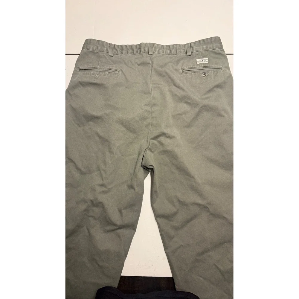 Vintage 90s Polo Chino Ralph Lauren Pants Mens 38x30 Made USA Pleated Olive